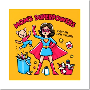 Everday, Mom is Heroes Posters and Art